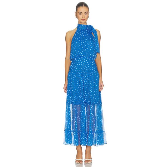 Rixo 【 Abi Dress Women Layla Dot Blue 】 御召しもの レディース 青碧 青碧