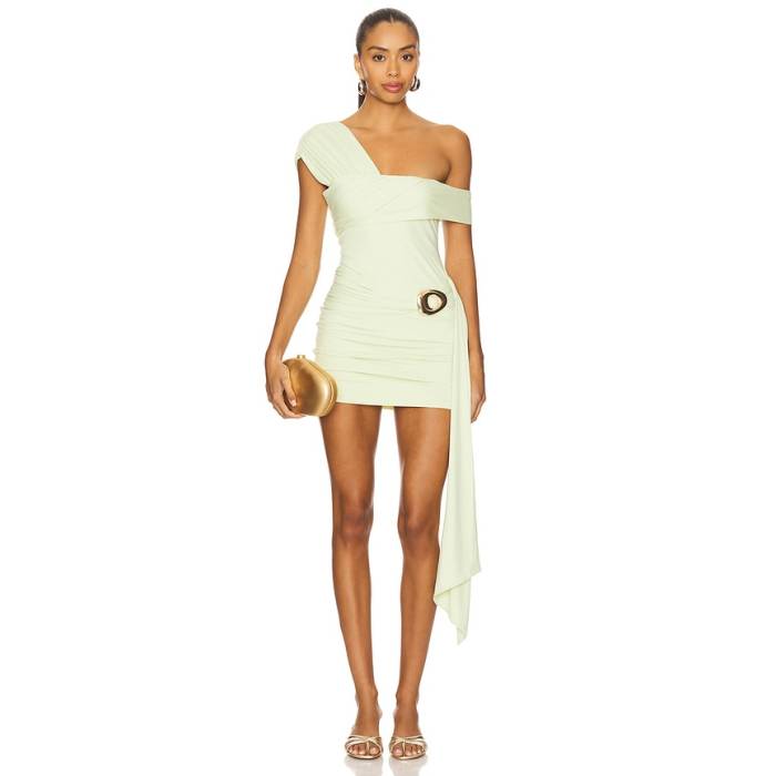 Runaway The Label 【 Kassi Ruched Mini Dress Women Keylime 】 ドレス レディース｜スニケス