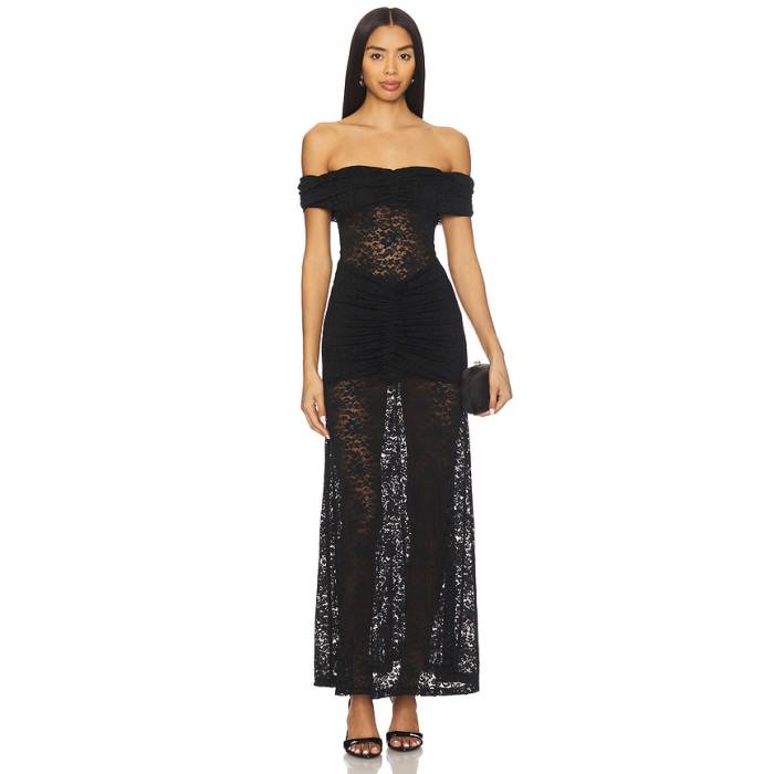 Runaway The Label 【 Vaneya Lace Maxi Dress Women Black 】 お召しもの レディース 黒いこと 黒いこと