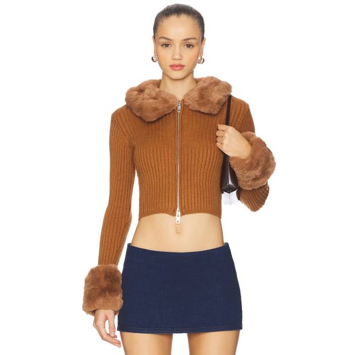 House Of Sunny 【 Peggy Cardigan Women Toffee 】 ジレー レディース