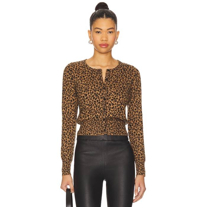 Sprwmn 【 Baby Cardigan V2 Women Leopard 】 ジレー レディース ヒョウ柄 レオパード