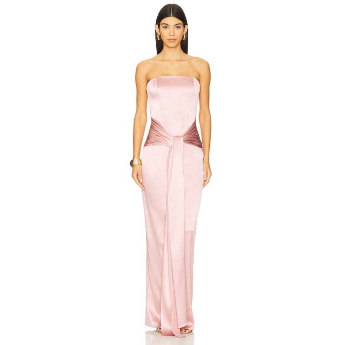 Michael Costello 【 X Revolve Abelina Gown Women Rose 】 レディース Rose サクラ色