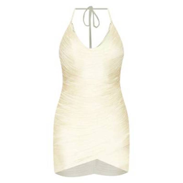 Michael Costello 【 X Revolve Skylar Mini Dress Women Ivory 】 お召しもの レディース 象牙色 レディースファッション-ドレス