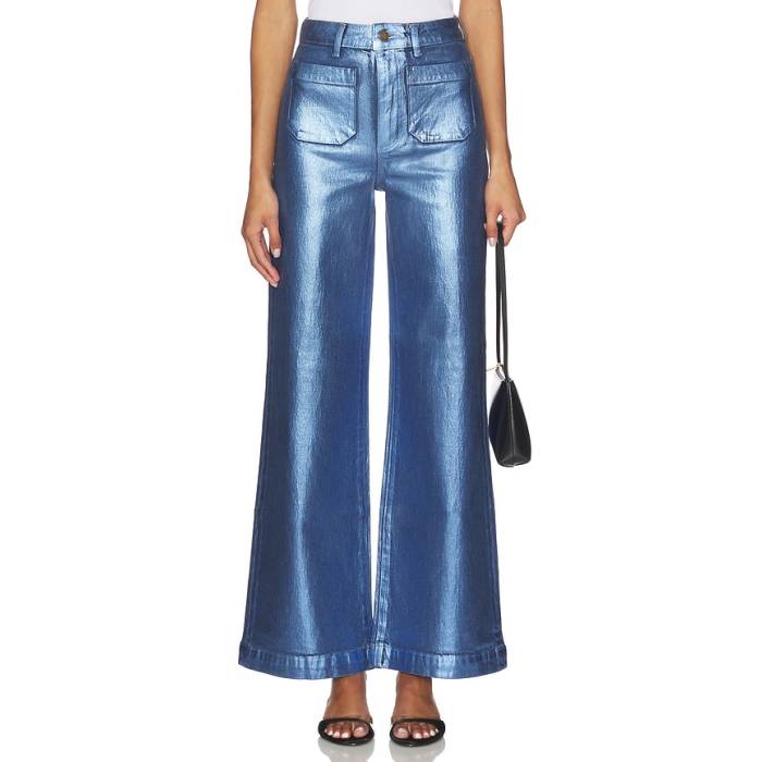 置き目ラス Rolla\u0027s 【 Sailor Long Wide Leg Jeans Women Blue Foil 】 デニム レディース 青味 青み