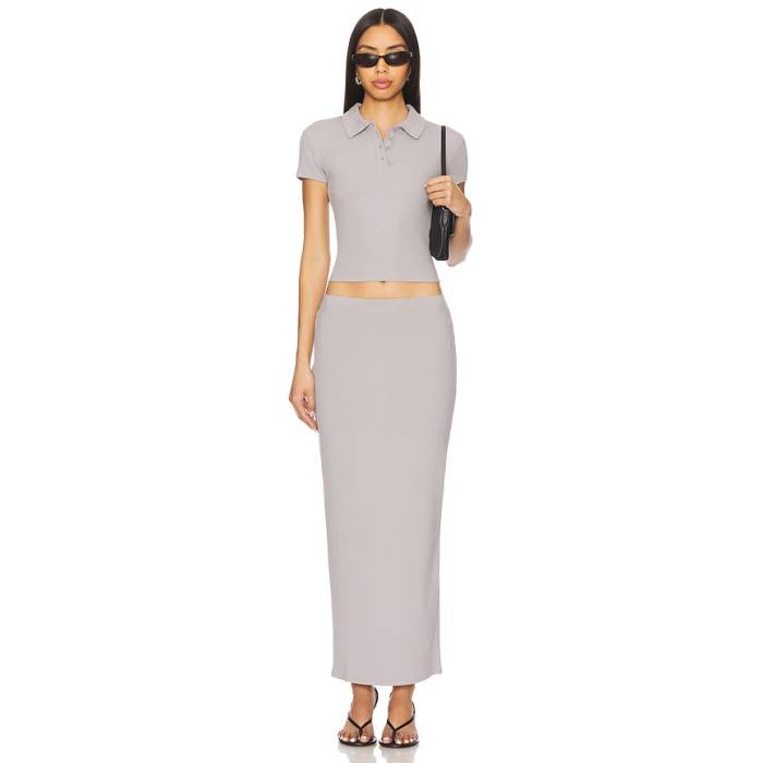 All The Ways 【 Maryssa Maxi Skirt Set Women Grey 】 レディース 灰色 グレー