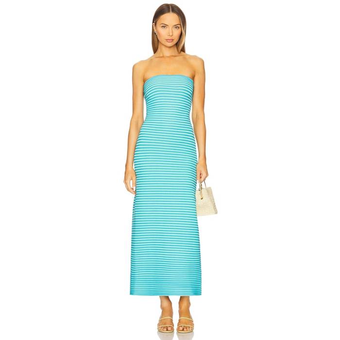 The Wolf Gang 【 Sunmor Knit Maxi Dress Women Aqua 】 ニット ドレス レディース アクア｜スニケス 30,290円