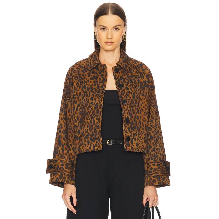 L\u0027academie 【 By Marianna Reese Jacket Women Brown Leopard 】 Jacket 上衣 レディース 赤銅色 赤銅色 ヒョウ柄 レオパード