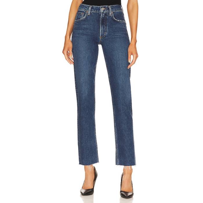 Agolde 【 Kye Mid Rise Straight Crop Jeans Women Mirage 】 ミッド ライズ Crop クロップ デニム レディース