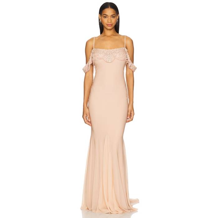 Aniye Records 【 Ella Long Dress Women Nude 】 お召しもの レディース
