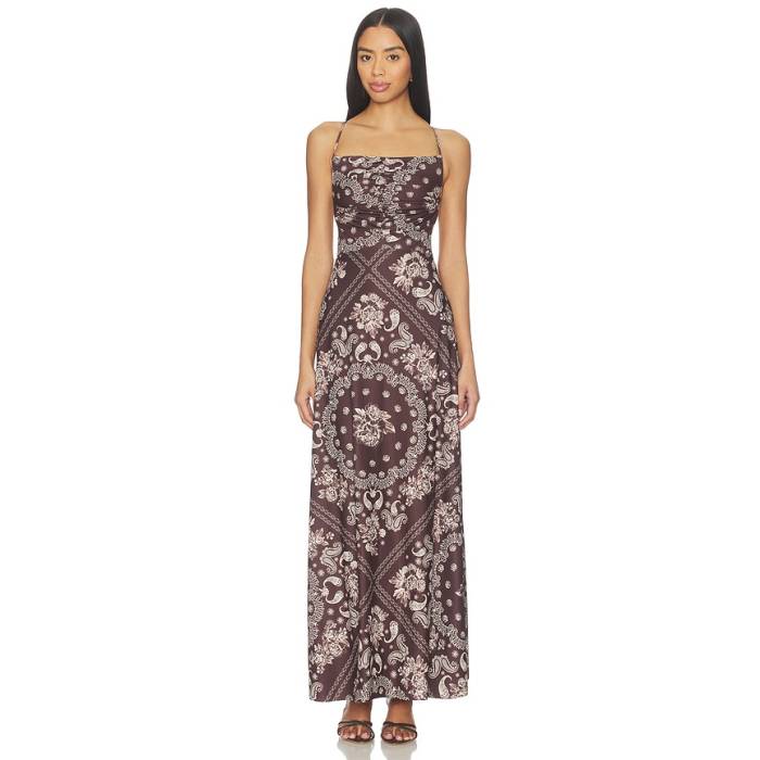 Agua Bendita 【 X Revolve Arista Maxi Dress Women Brown 】 ドレス レディース 茶色 ブラウン｜スニケス