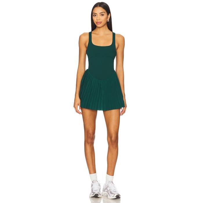 Wellbeing + Beingwell 【 Movewell Lennox Pleated Dress Women Forest Green 】 ドレス レディース フォレスト green 緑・グリーン｜スニケス