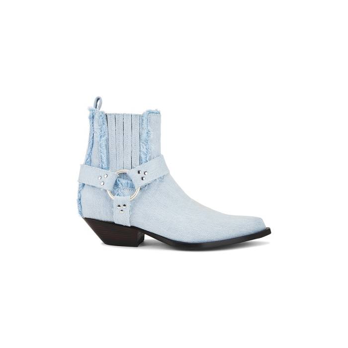 Sonora 【 Hidalgo Belt Boot Women Light Blue Denim 】 胴締め ブーツ レディース 青み 青色 ジーンズ
