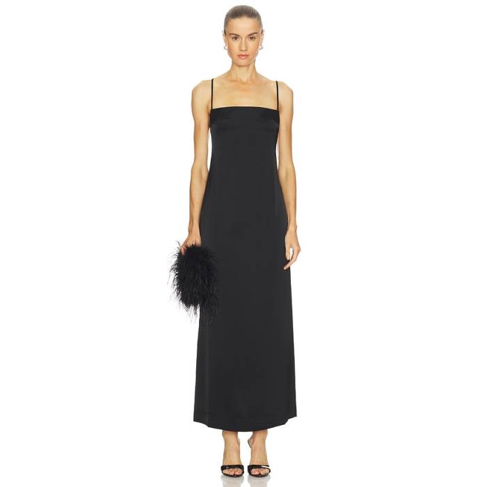 Paris Georgia 【 Phoebe Slip Dress Women Black 】 御召しもの レディース 黒いこと 黒いこと