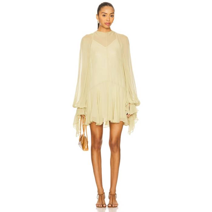 De La Vali 【 Terran Mini Dress Women Sand 】 御召しもの レディース 砂色・砂子