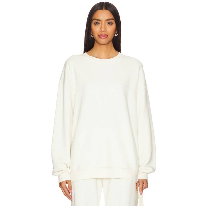 Eterne 【 Oversized Crewneck Sweatshirt Women Cream 】 汗水 調教師 レディース 皮膚軟化剤