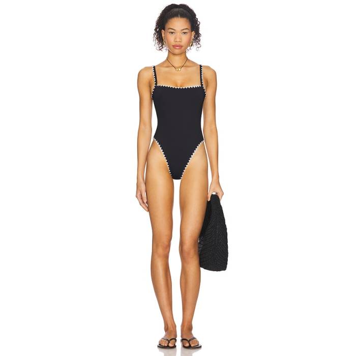 Lspace 【 Nadia One Piece Women Black \u0026Amp; Cream 】 レディース 黒いこと 黒いこと 皮膚軟化剤