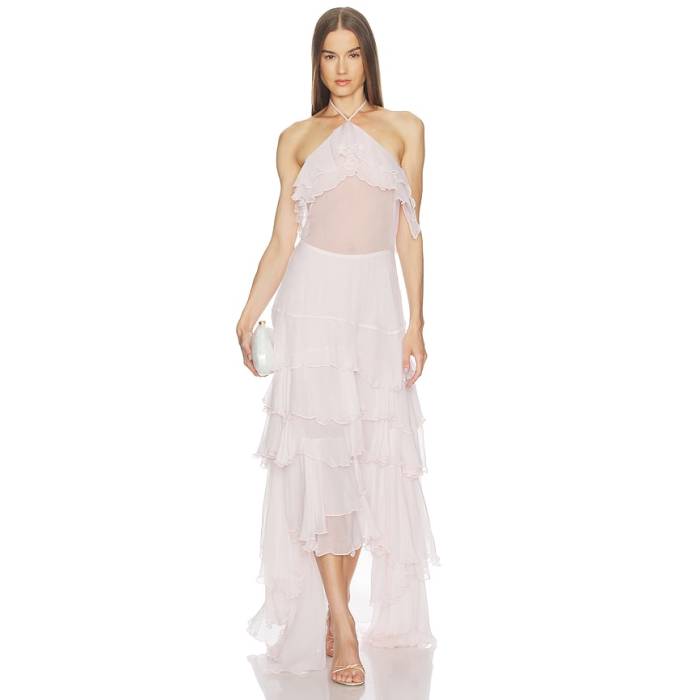 Loba 【 Alejandra Ruffle Gown Women Baby Pink 】 レディース pink サクラ色