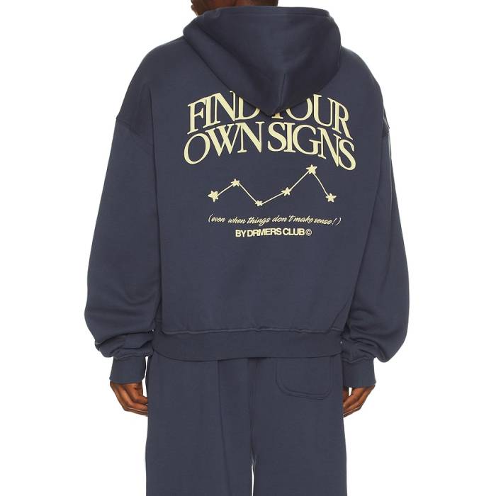 Drmers Club 【 Find Your Own Signs Hoodie Men Cosmic Navy 】 フーディー パーカー メンズ 紺色 米国海軍