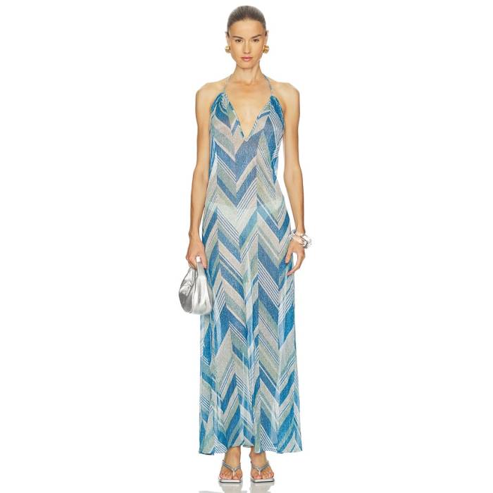 Devon Windsor 【 Isadora Maxi Dress Women Glacier 】 御召しもの レディース