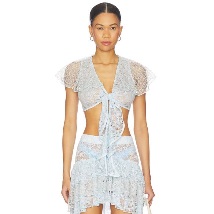 My Beachy Side 【 Lotus Top Women Baby Blue 】 レディース 青味 青み