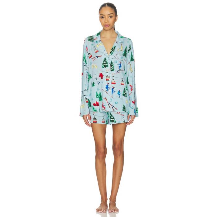 ショウミーユアムームー Show Me Your Mumu 【 Favorite Pj Set Women Slopes And Sips Jersey 】 レディース ティーシャツ