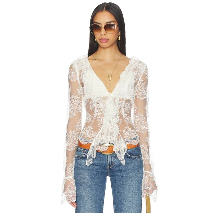 Tularosa 【 Beatrice Top Women White 】 レディース 白いこと 白いこと レディースファッション-トップス