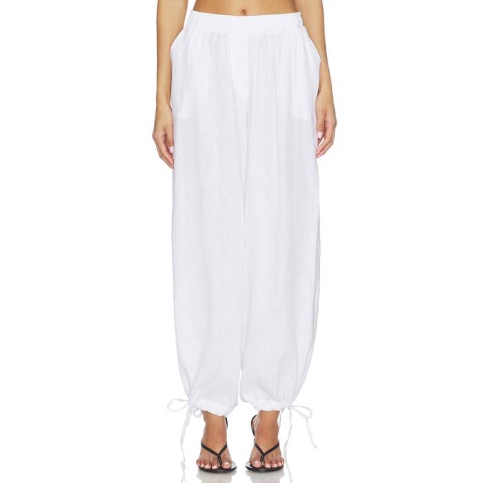 Aexae 【 Linen Balloon Pant Women White 】 パンツ レディース 白色 ホワイト