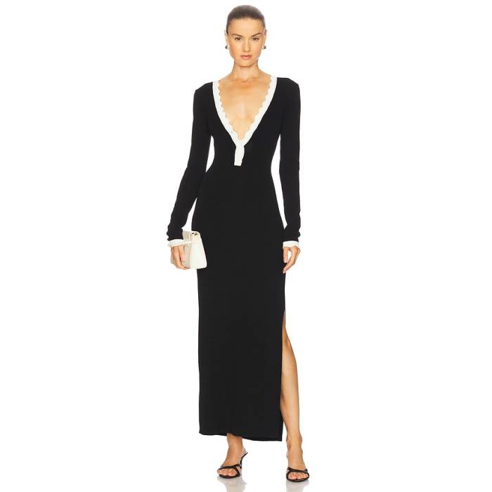 セブンワンダー Seven Wonders 【 Milenia Sleeved Maxi Dress Women Black 】 ドレス レディース 黒色 ブラック｜スニケス