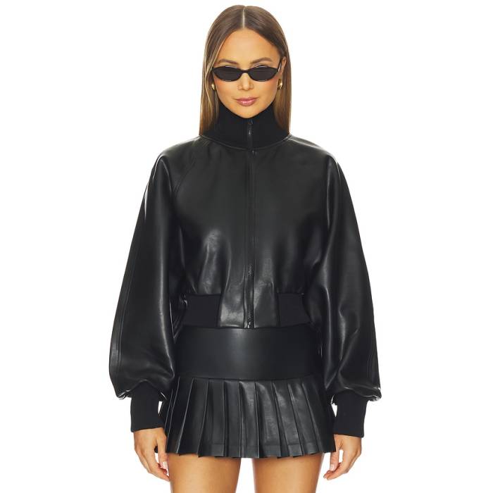 Norma Kamali 【 Oversized Turtleneck Bomber Jacket To Waist Women Black 】 Jacket 上衣 レディース 黒いこと 黒いこと