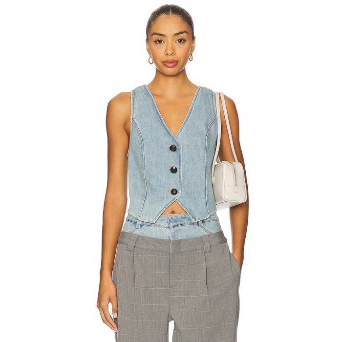 Osis Studio 【 Nana Vest Women Blue 】 ベスト レディース 青色 ブルー|スニケス