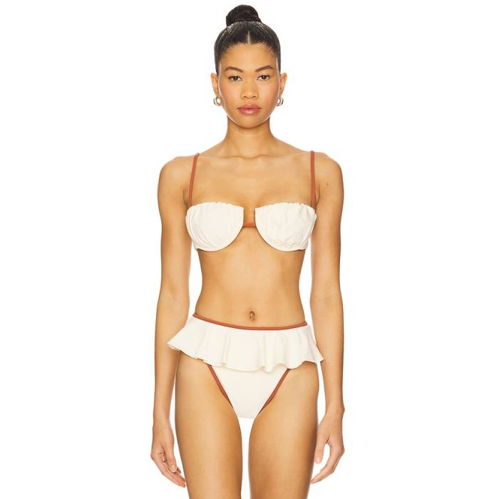 モンシー Montce 【 Petal Bikini Top Women Oat Terracotta 】 レディース｜スニケス