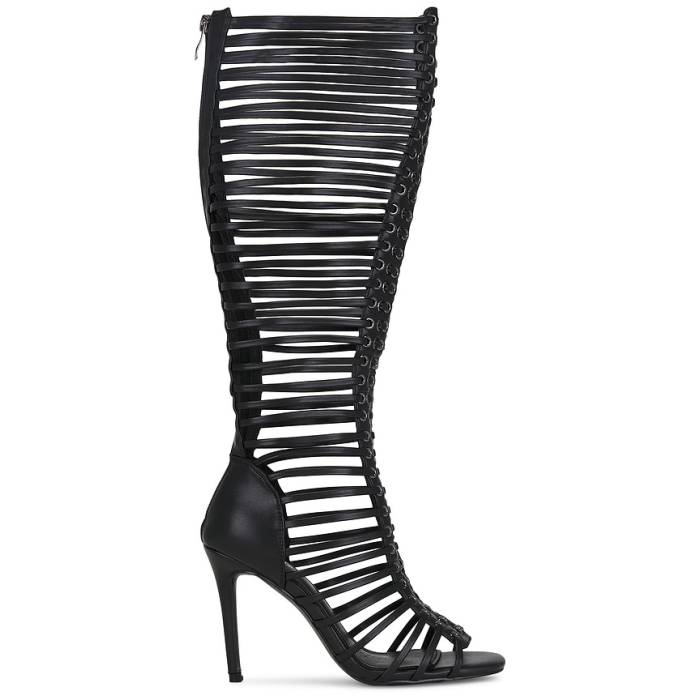Niihai 【 Lock Up Heel Women Black 】 踵 レディース 黒いこと 黒いこと