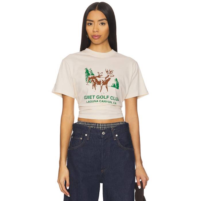 Quiet Golf 【 Laguna Canyon T-Shirt Unisex Bone 】 プルオーバー ユニ一発やる