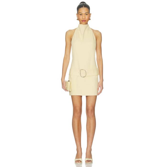 Sir. 【 Sabina Belted Mini Dress Women Butter 】 御召しもの レディース