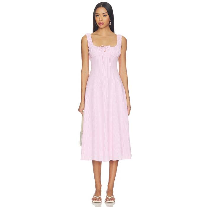 Elodie The Label 【 Tova Dress Women Rose Petal Stripe 】 ドレス レディース Rose ローズ Stripe ストライプ|スニケス