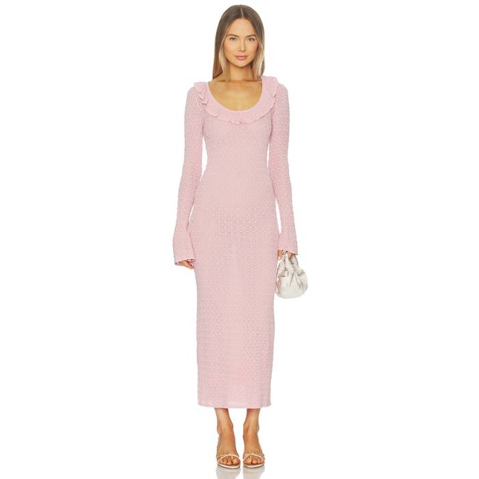 Loveshackfancy 【 Tawnie Dress Women Opal Pink 】 お召しもの レディース pink サクラ色 レディースファッション-ドレス