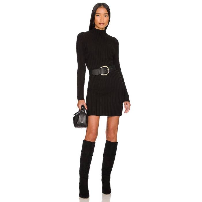 525 America 【 Turtleneck Midi Dress Women Black 】 お召しもの レディース 黒いこと 黒いこと
