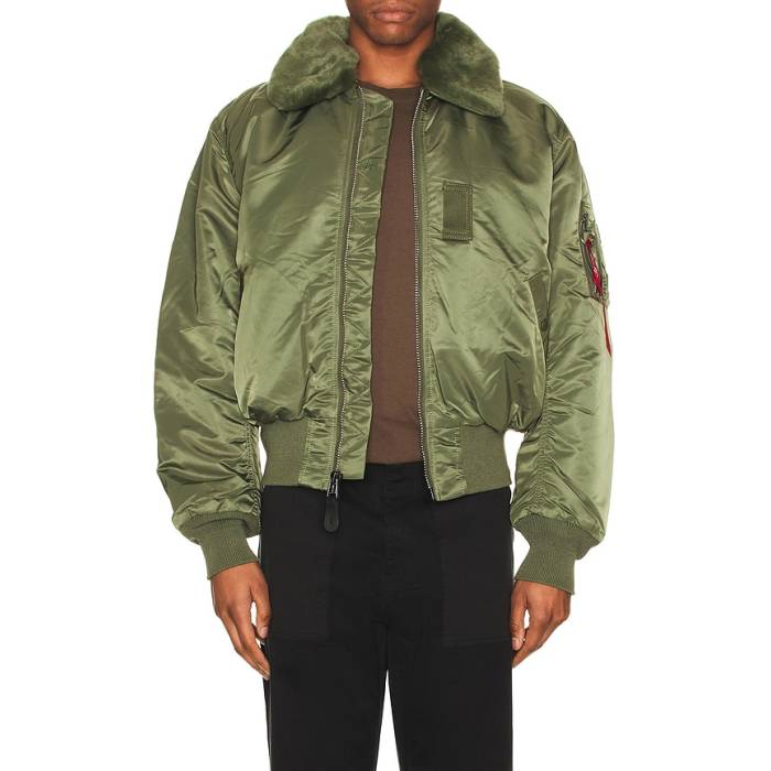 アルファインダストリーズ Alpha Industries 【 B-15 Heritage Fit Flight Jacket Men Sage 】 Flight フライト Jacket ジャケット メンズ｜スニケス