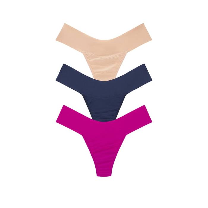 ハンキーパンキー Hanky Panky 【 Low Rise Thong 3 Pack Women Nightshade, Taupe, &Amp; Hot Fuschia 】 ライズ レディース｜スニケス