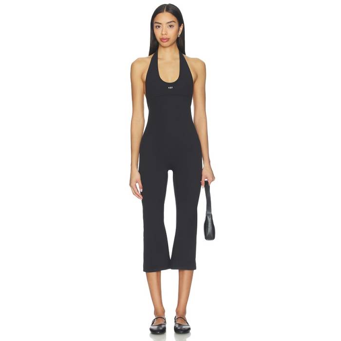 437 【 The Halter Onesie Women Black 】 レディース 黒いこと 黒いこと