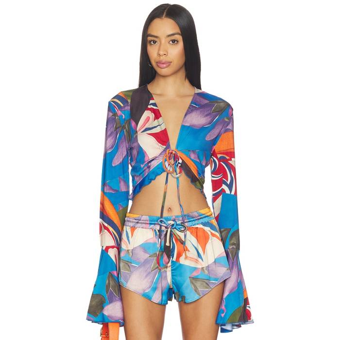 Donde Esteban 【 Palenque Flores Jersey Blouse Women Multi 】 プルオーバー レディース