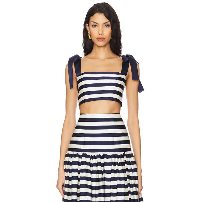 Bronx And Banco 【 Quinn Striped Top In Navy \u0026 White Women Black \u0026Amp; White 】 紺色 米国海軍 白いこと 白いこと レディース 黒いこと 黒いこと 白いこと 白いこと レディースファッション-タンクトップ-トップス