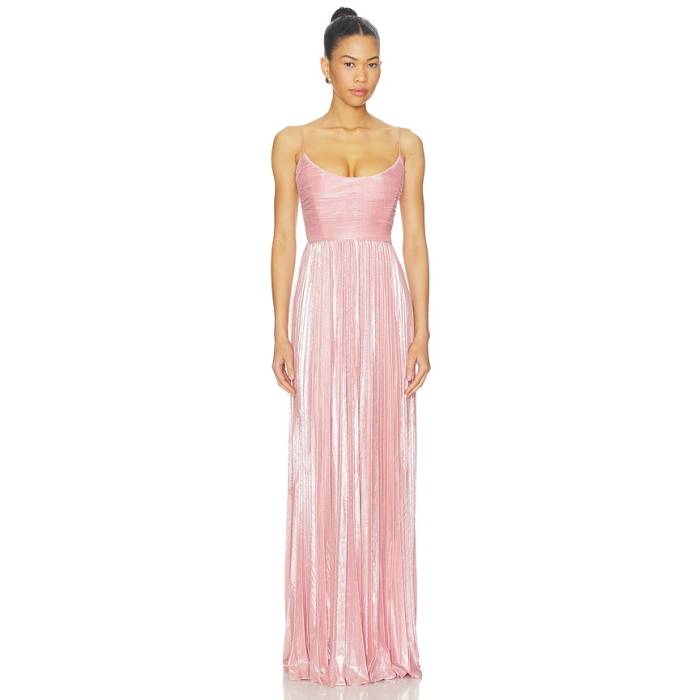 Retrofete 【 Rhosyn Dress Women Metallic Rosa 】 御召しもの レディース