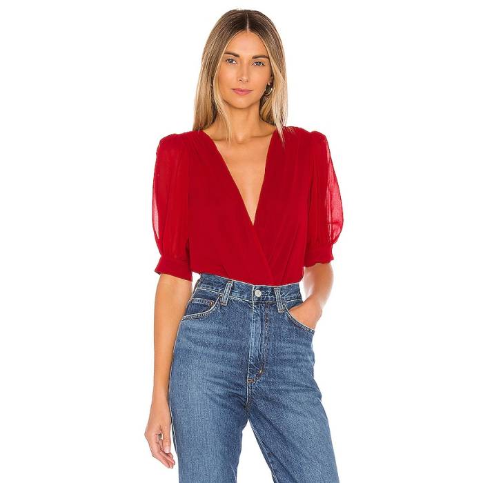 House Of Harlow 1960 【 X Revolve Nora Bodysuit Women Red 】 ボディースーツ レディース Red 赤・レッド｜スニケス 29,900円