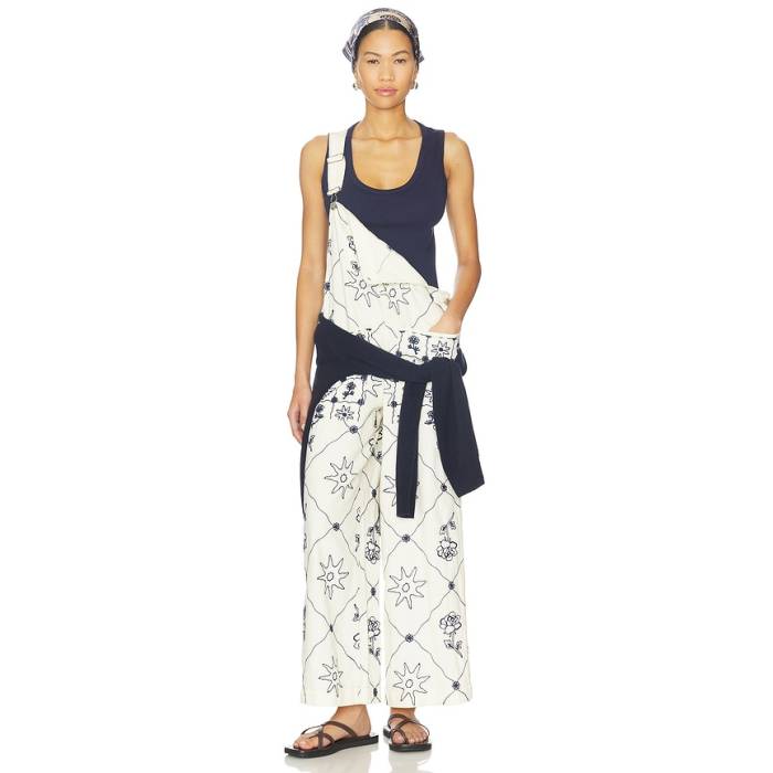 フリーピープル Free People 【 X We The Free Rising Sun Overall Women Solar Ecru 】 無償性 レディース