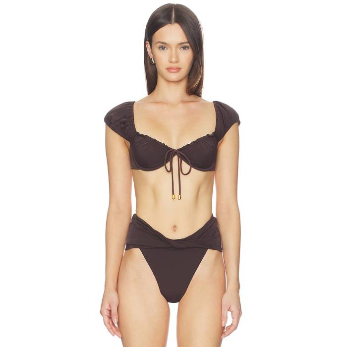 Agua Bendita 【 X Revolve Lupita Bikini Top Women Chocolate 】 レディース