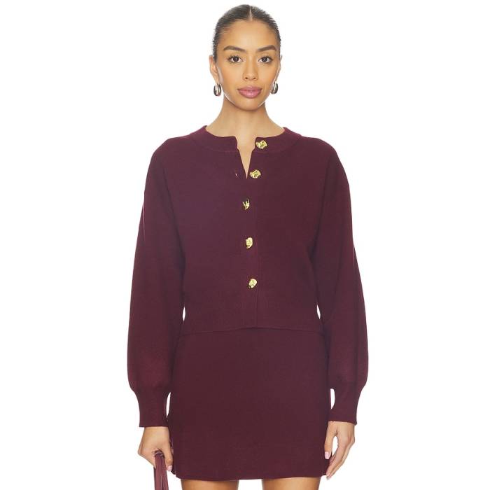 Astr The Label 【 Eryn Cardigan Women Wine 】 ジレー レディース