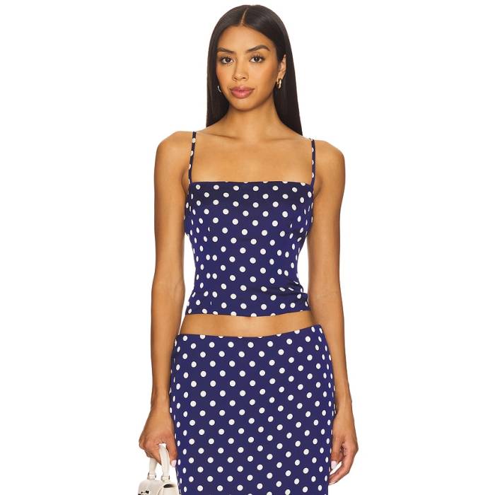 More To Come 【 Annie Cami Top Women Navy Polka Dot 】 レディース 紺色 ネイビー｜スニケス