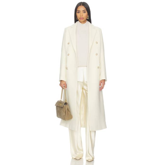 Samsoe Samsoe 【 Falcon Coat Women Clear Cream 】 レディース 皮膚軟化剤