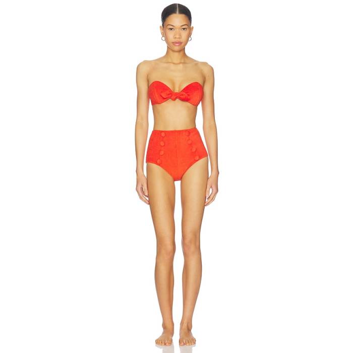 Lisa Marie Fernandez 【 Poppy High Waist Bikini Set Women Tomato 】 ご機嫌 レディース